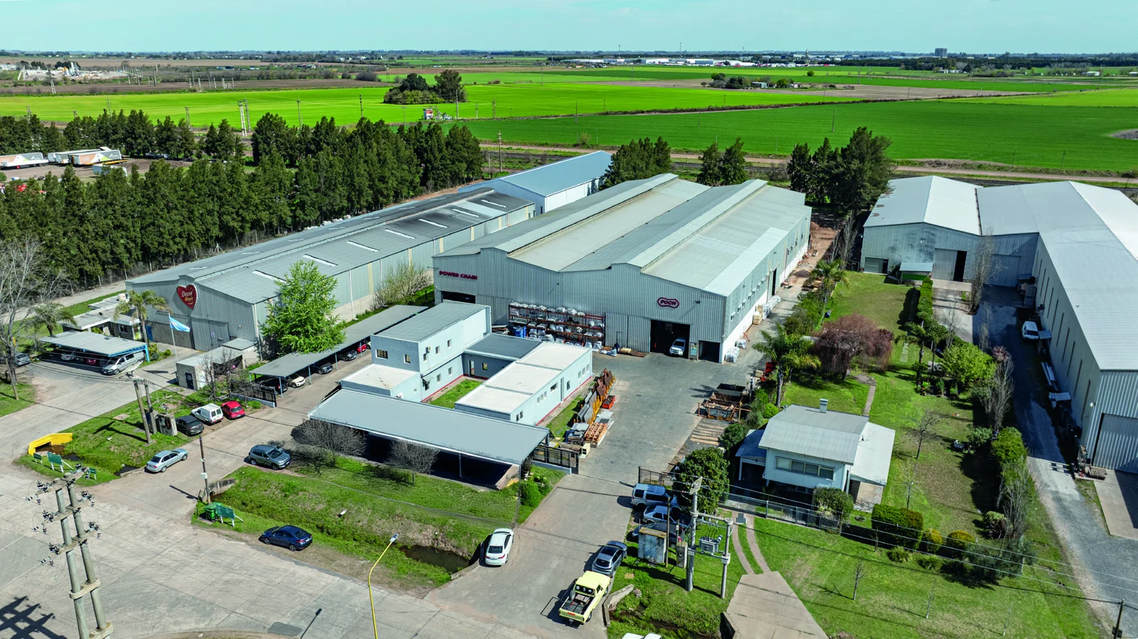 Vista aérea de la planta industrial de POCH en Alvear, Santa Fe